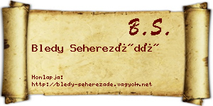 Bledy Seherezádé névjegykártya